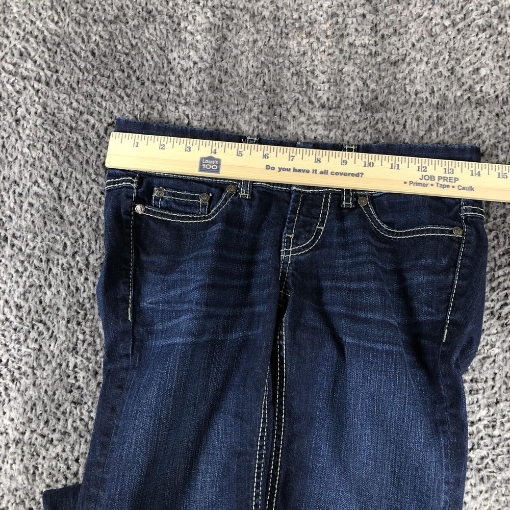 BKE Stella Straight Jeans Womens 25R Blue Med Wash Low Rise Slim Stretch Denim - Picture 4 of 14